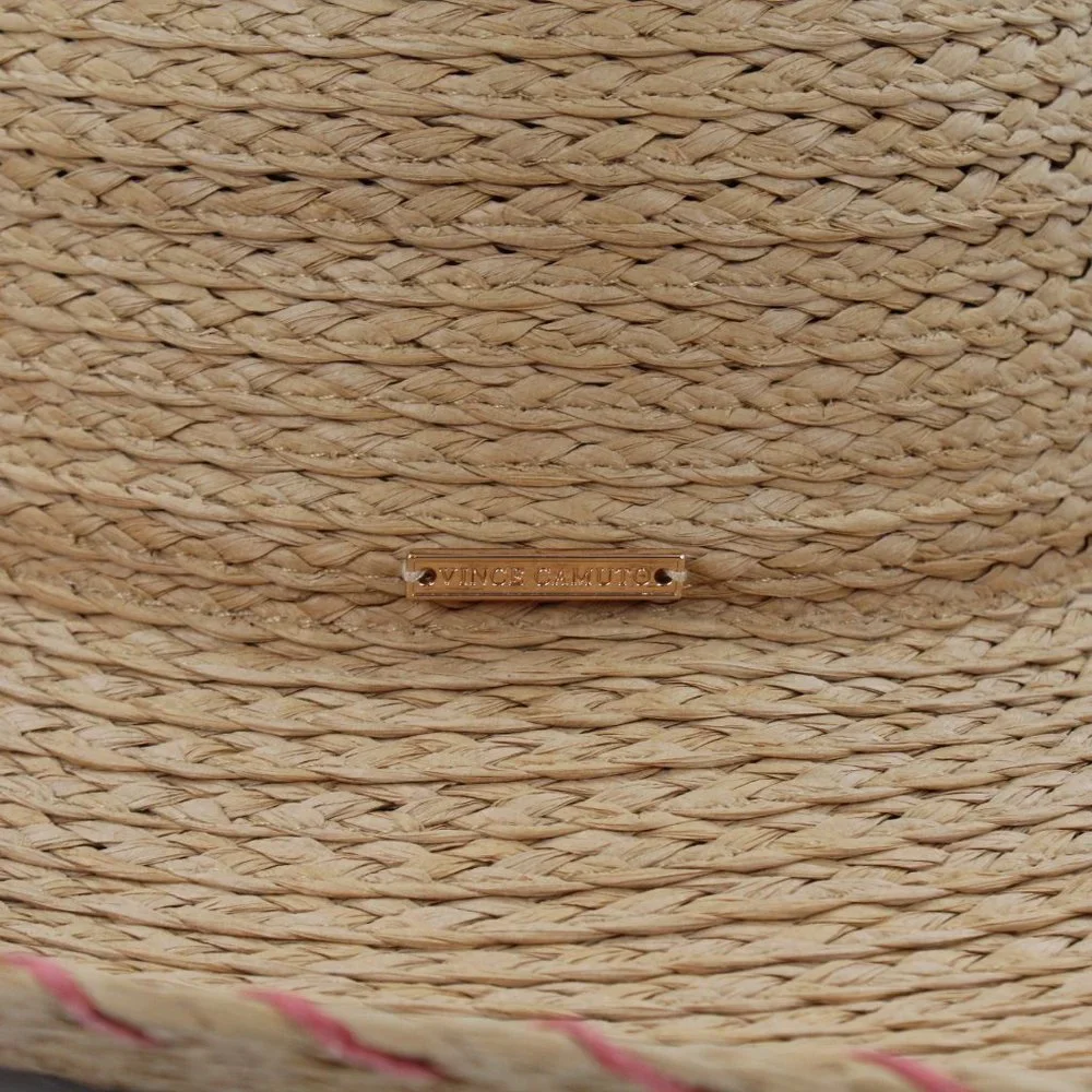 New Vince Camuto Embroidered Panama Hat #HT105 - Picture 3 of 4